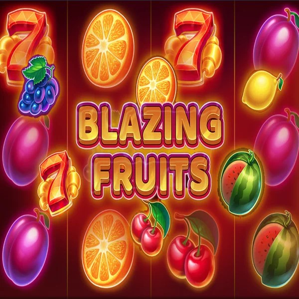 Blazing Fruits slot logo by Inbet Games at Vegas Nova Casino