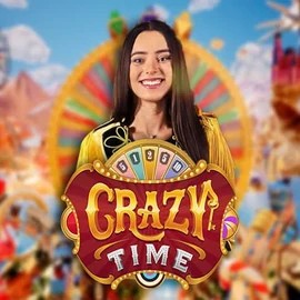 Logo of Crazy Time from Evolution at Vegas Nova Casino