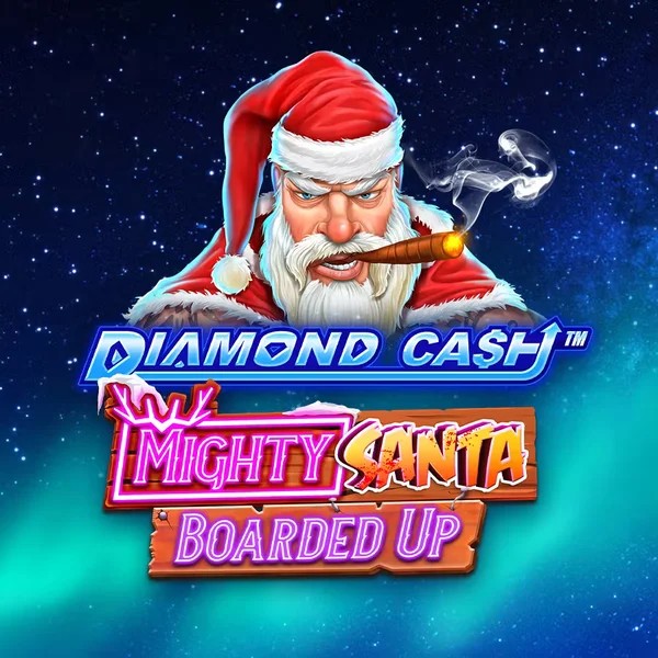 Diamond Cash Mighty Santa Boarded Up logo – Slots by Greentube at Vegas Nova Casino